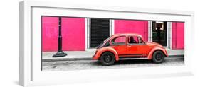 ¡Viva Mexico! Panoramic Collection - VW Beetle Car - Pink & Red-Philippe Hugonnard-Framed Photographic Print