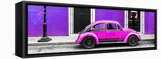¡Viva Mexico! Panoramic Collection - VW Beetle Car - Purple & Deep Pink-Philippe Hugonnard-Framed Stretched Canvas