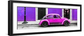 ¡Viva Mexico! Panoramic Collection - VW Beetle Car - Purple & Deep Pink-Philippe Hugonnard-Framed Photographic Print