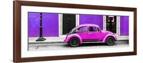 ¡Viva Mexico! Panoramic Collection - VW Beetle Car - Purple & Deep Pink-Philippe Hugonnard-Framed Photographic Print