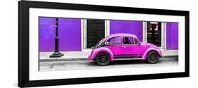 ¡Viva Mexico! Panoramic Collection - VW Beetle Car - Purple & Deep Pink-Philippe Hugonnard-Framed Photographic Print