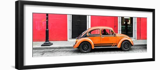 ¡Viva Mexico! Panoramic Collection - VW Beetle Car - Red & Orange-Philippe Hugonnard-Framed Photographic Print