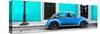 ¡Viva Mexico! Panoramic Collection - VW Beetle Car - Turquoise & Blue-Philippe Hugonnard-Stretched Canvas