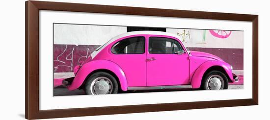 ¡Viva Mexico! Panoramic Collection - VW Beetle Deep Pink-Philippe Hugonnard-Framed Photographic Print