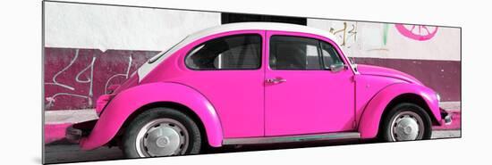 ¡Viva Mexico! Panoramic Collection - VW Beetle Deep Pink-Philippe Hugonnard-Mounted Photographic Print