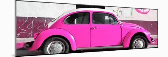 ¡Viva Mexico! Panoramic Collection - VW Beetle Deep Pink-Philippe Hugonnard-Mounted Photographic Print