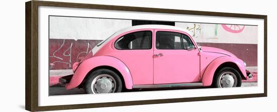 ¡Viva Mexico! Panoramic Collection - VW Beetle Light Pink-Philippe Hugonnard-Framed Premium Photographic Print