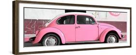 ¡Viva Mexico! Panoramic Collection - VW Beetle Light Pink-Philippe Hugonnard-Framed Premium Photographic Print