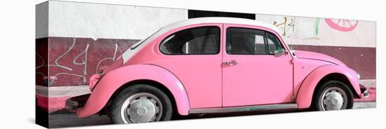 ¡Viva Mexico! Panoramic Collection - VW Beetle Light Pink-Philippe Hugonnard-Stretched Canvas