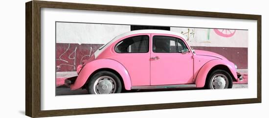 ¡Viva Mexico! Panoramic Collection - VW Beetle Light Pink-Philippe Hugonnard-Framed Photographic Print