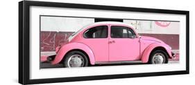 ¡Viva Mexico! Panoramic Collection - VW Beetle Light Pink-Philippe Hugonnard-Framed Photographic Print