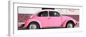 ¡Viva Mexico! Panoramic Collection - VW Beetle Light Pink-Philippe Hugonnard-Framed Photographic Print