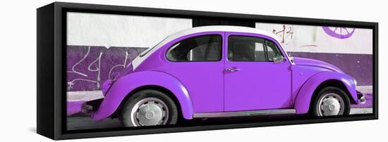 ¡Viva Mexico! Panoramic Collection - VW Beetle Purple-Philippe Hugonnard-Framed Stretched Canvas