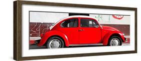 ¡Viva Mexico! Panoramic Collection - VW Beetle Red-Philippe Hugonnard-Framed Photographic Print