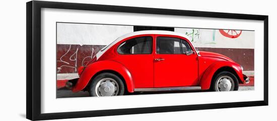 ¡Viva Mexico! Panoramic Collection - VW Beetle Red-Philippe Hugonnard-Framed Photographic Print