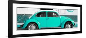 ¡Viva Mexico! Panoramic Collection - VW Beetle Turquoise-Philippe Hugonnard-Framed Photographic Print