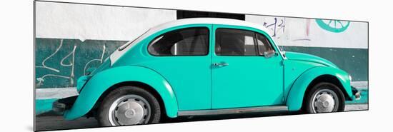 ¡Viva Mexico! Panoramic Collection - VW Beetle Turquoise-Philippe Hugonnard-Mounted Photographic Print