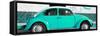 ¡Viva Mexico! Panoramic Collection - VW Beetle Turquoise-Philippe Hugonnard-Framed Stretched Canvas