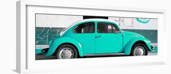 ¡Viva Mexico! Panoramic Collection - VW Beetle Turquoise-Philippe Hugonnard-Framed Photographic Print