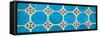 ¡Viva Mexico! Panoramic Collection - Wall of Blue Mosaics-Philippe Hugonnard-Framed Stretched Canvas