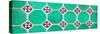 ¡Viva Mexico! Panoramic Collection - Wall of Green Mosaics-Philippe Hugonnard-Stretched Canvas