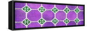 ¡Viva Mexico! Panoramic Collection - Wall of Purple Mosaics-Philippe Hugonnard-Framed Stretched Canvas