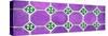 ¡Viva Mexico! Panoramic Collection - Wall of Purple Mosaics-Philippe Hugonnard-Stretched Canvas