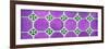 ¡Viva Mexico! Panoramic Collection - Wall of Purple Mosaics-Philippe Hugonnard-Framed Photographic Print