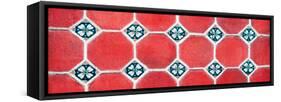 ¡Viva Mexico! Panoramic Collection - Wall of Red Mosaics-Philippe Hugonnard-Framed Stretched Canvas