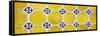 ¡Viva Mexico! Panoramic Collection - Wall of Yellow Mosaics-Philippe Hugonnard-Framed Stretched Canvas