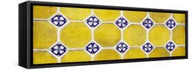 ¡Viva Mexico! Panoramic Collection - Wall of Yellow Mosaics-Philippe Hugonnard-Framed Stretched Canvas