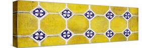 ¡Viva Mexico! Panoramic Collection - Wall of Yellow Mosaics-Philippe Hugonnard-Stretched Canvas