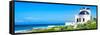 ¡Viva Mexico! Panoramic Collection - White House - Isla Mujeres-Philippe Hugonnard-Framed Stretched Canvas