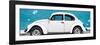 ¡Viva Mexico! Panoramic Collection - White VW Beetle Car and Blue Street Wall-Philippe Hugonnard-Framed Photographic Print