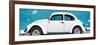 ¡Viva Mexico! Panoramic Collection - White VW Beetle Car and Blue Street Wall-Philippe Hugonnard-Framed Photographic Print