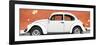 ¡Viva Mexico! Panoramic Collection - White VW Beetle Car and Brown Street Wall-Philippe Hugonnard-Framed Photographic Print