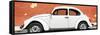 ¡Viva Mexico! Panoramic Collection - White VW Beetle Car and Brown Street Wall-Philippe Hugonnard-Framed Stretched Canvas