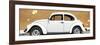 ¡Viva Mexico! Panoramic Collection - White VW Beetle Car and Caramel Street Wall-Philippe Hugonnard-Framed Photographic Print