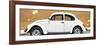 ¡Viva Mexico! Panoramic Collection - White VW Beetle Car and Caramel Street Wall-Philippe Hugonnard-Framed Photographic Print