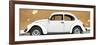 ¡Viva Mexico! Panoramic Collection - White VW Beetle Car and Caramel Street Wall-Philippe Hugonnard-Framed Photographic Print