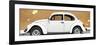 ¡Viva Mexico! Panoramic Collection - White VW Beetle Car and Caramel Street Wall-Philippe Hugonnard-Framed Photographic Print