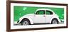 ¡Viva Mexico! Panoramic Collection - White VW Beetle Car and Green Street Wall-Philippe Hugonnard-Framed Photographic Print