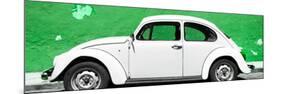 ¡Viva Mexico! Panoramic Collection - White VW Beetle Car and Green Street Wall-Philippe Hugonnard-Mounted Photographic Print