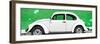 ¡Viva Mexico! Panoramic Collection - White VW Beetle Car and Green Street Wall-Philippe Hugonnard-Framed Photographic Print