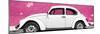 ¡Viva Mexico! Panoramic Collection - White VW Beetle Car and Pink Street Wall-Philippe Hugonnard-Mounted Photographic Print