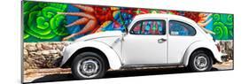 ¡Viva Mexico! Panoramic Collection - White VW Beetle Car in Cancun-Philippe Hugonnard-Mounted Photographic Print