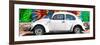 ¡Viva Mexico! Panoramic Collection - White VW Beetle Car in Cancun-Philippe Hugonnard-Framed Photographic Print