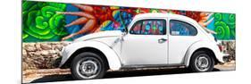 ¡Viva Mexico! Panoramic Collection - White VW Beetle Car in Cancun-Philippe Hugonnard-Mounted Photographic Print