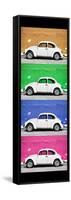 ¡Viva Mexico! Panoramic Collection - White VW Beetle Cars II-Philippe Hugonnard-Framed Stretched Canvas