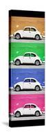 ¡Viva Mexico! Panoramic Collection - White VW Beetle Cars II-Philippe Hugonnard-Stretched Canvas